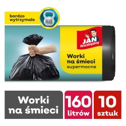 JAN NIEZBĘDNY WORKI LD CZARNE 160L 10SZT