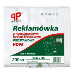 HDPE REKLAMÓWKI 25X6X45 A200 Z NADRUK M