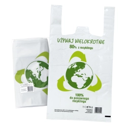 HDPE REKL. EKO 55 MIKRONÓW BIAŁA 50SZT.
