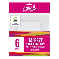 AZ TALERZE Z TRZ. CUKR. 6SZT DUŻE KWADR.