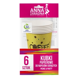 AZ KUBKI PAP DO NAPOJÓW GORĄCYCH 6SZT