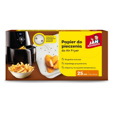 JAN NIEZBĘDNY PAPIER DO PIECZENIA AIRFRYER 25SZT