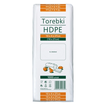 HDPE TOREBKI SPOŻYWCZE 10X4X27 A1000