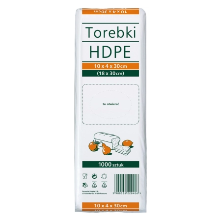 HDPE TOREBKI SPOŻYWCZE 10X4X30 A1000