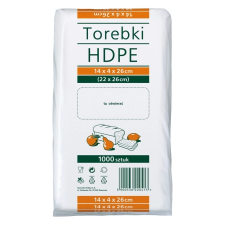 HDPE TOREBKI SPOŻYWCZE 14X4X26 A1000