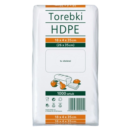 HDPE TOREBKI SPOŻYWCZE 18X4X35 A1000