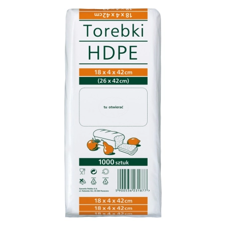 HDPE TOREBKI SPOŻYWCZE 18X4X42 A1000