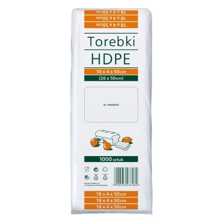 HDPE TOREBKI SPOŻYWCZE 18X4X50 A1000