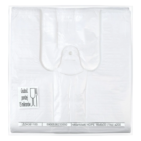 HDPE REKLAMÓWKI MAŁE 16X6X33 1KG 15