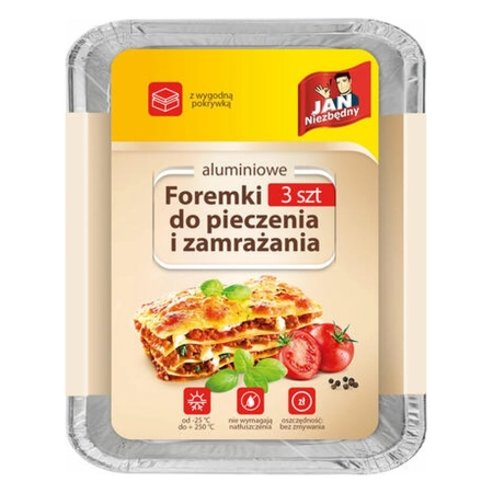 JAN NIEZBĘDNY FOREMKI ALU Z POKRYWKĄ ZAMR 3SZT