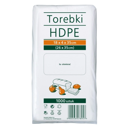 HDPE TOREBKI SPOŻYWCZE 18X4X35 ECO