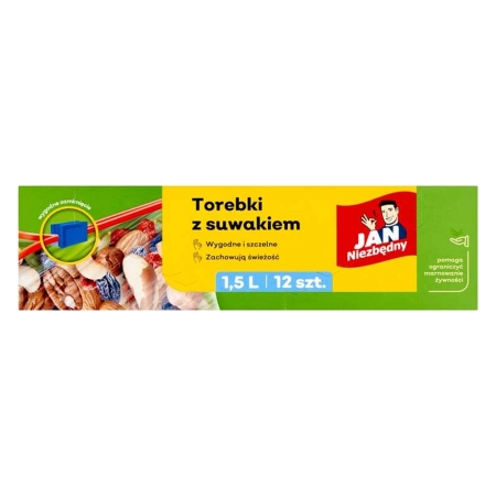 JAN NIEZBĘDNY TOREBKI Z SUWAKIEM 1,5L 12SZT