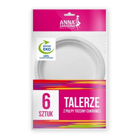 AZ TALERZE Z TRZCINY CUKROWEJ 6SZT